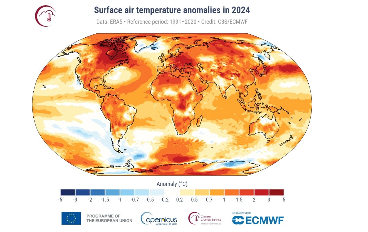 Imagem 2024: O ano mais quente da história e um alerta climático global