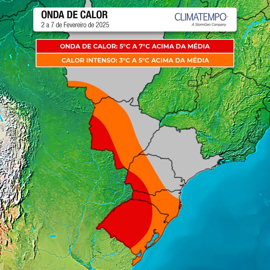 Imagem da notícia Nova onda de calor atinge o Brasil e eleva temperaturas