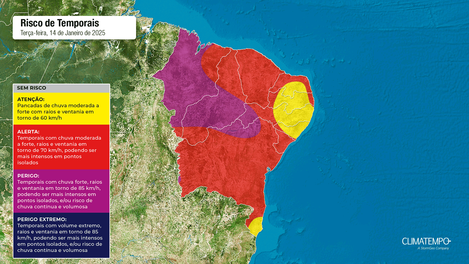 Imagem Volumes de chuva no Nordeste ultrapassam a média e seguem intensos