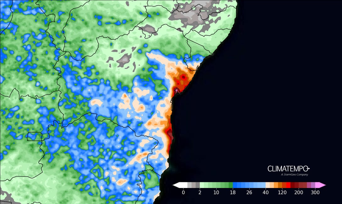 Imagem Frente fria traz chuva extrema e alerta na Bahia