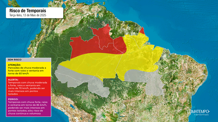 Imagem da notícia Temporais continuam no extremo norte do Brasil