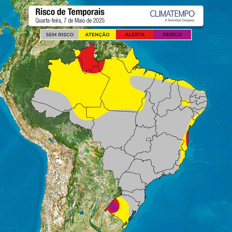 Imagem da notícia Sol e baixa umidade em muitas áreas do Brasil nesta quarta