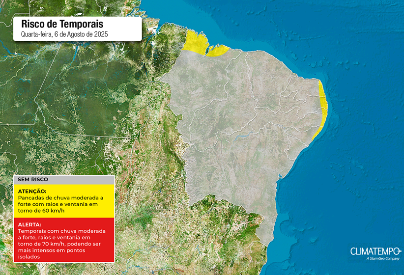 Imagem Mais de 100 mm em Aracaju e em Maceió em apenas 5 dias