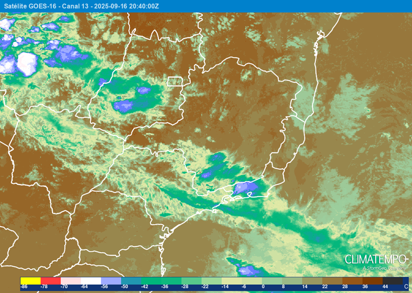 Ar úmido está se espalhando pelo Sudeste e mais pancadas de chuva são esperadas para esta quarta-feira, mas de forma bastante irregular.