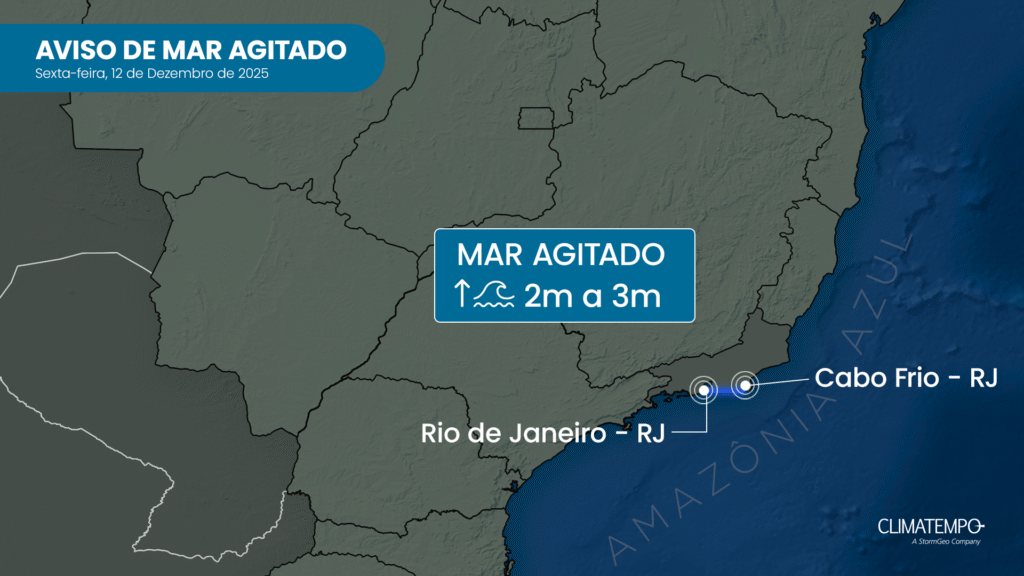 Mar segue agitado próximo à costa do Rio de Janeiro