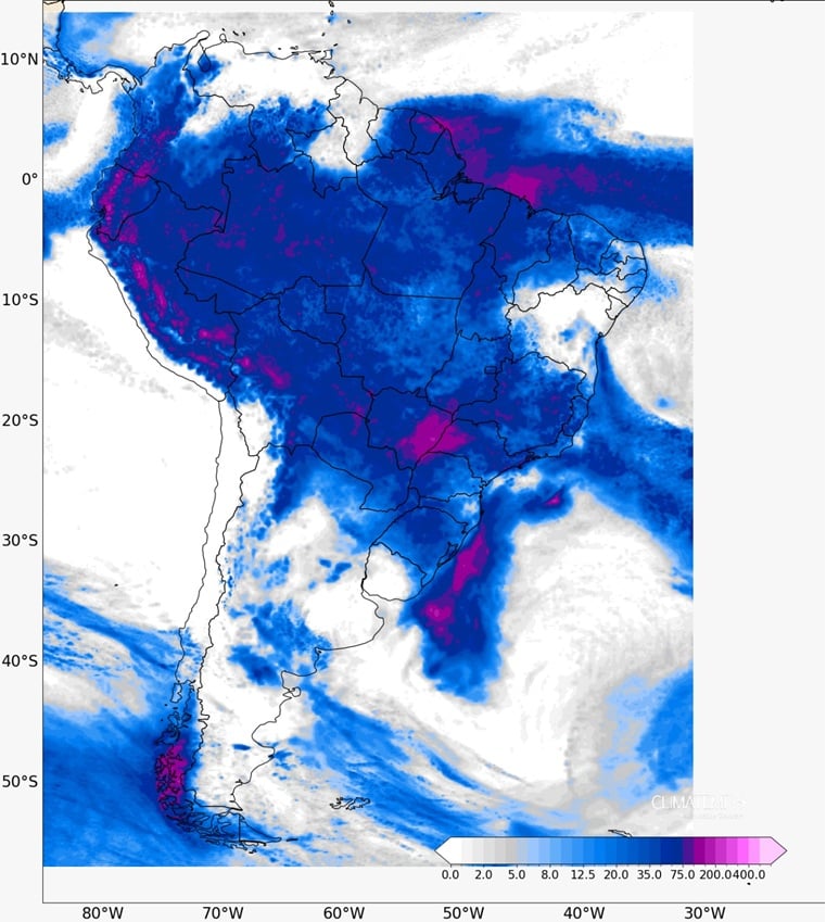 Brasil tem muita chuva durante a segunda semana de março