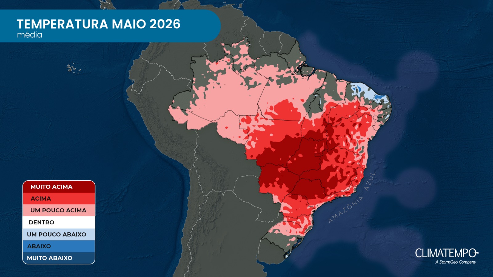 Previsão do clima no Brasil em maio de 2026
