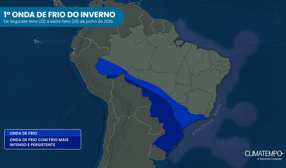Inverno 2026 começa com chuva, onda de frio e possibilidade de neve
