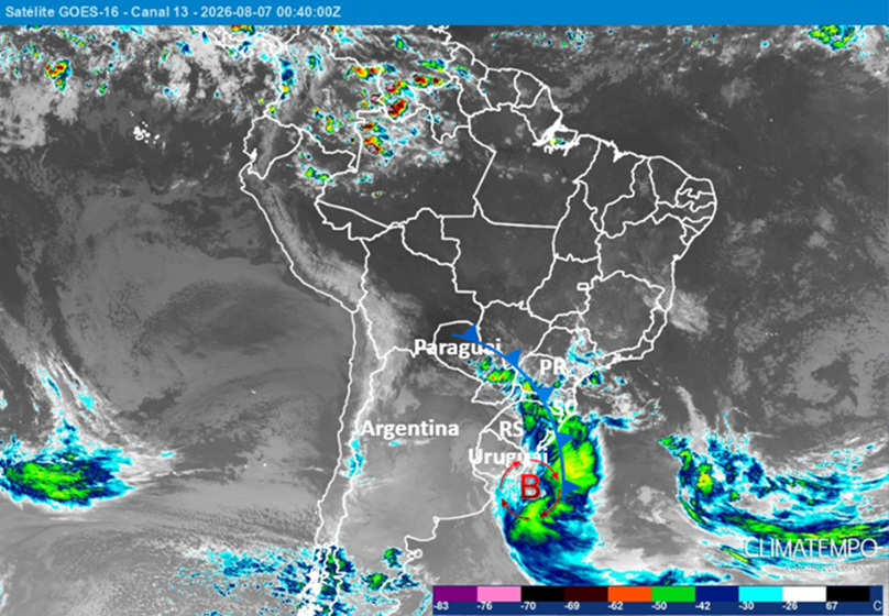 Formação de ciclone extratropical provoca tornado e ventos acima de 100 km/h no RS