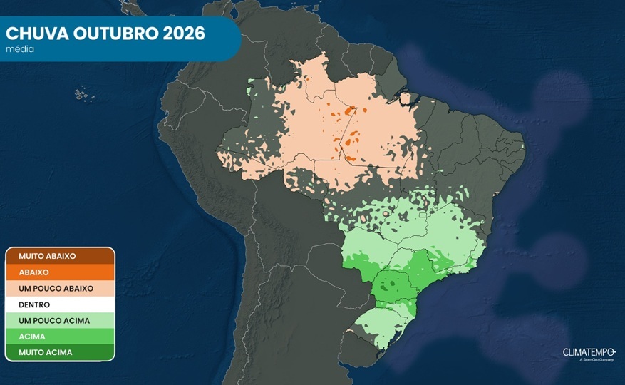 Clima no Brasil em outubro de 2026