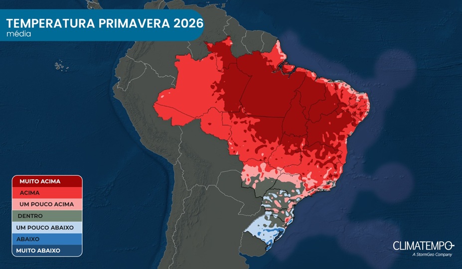 Primavera 2026: previsão do clima em todas as regiões do Brasil